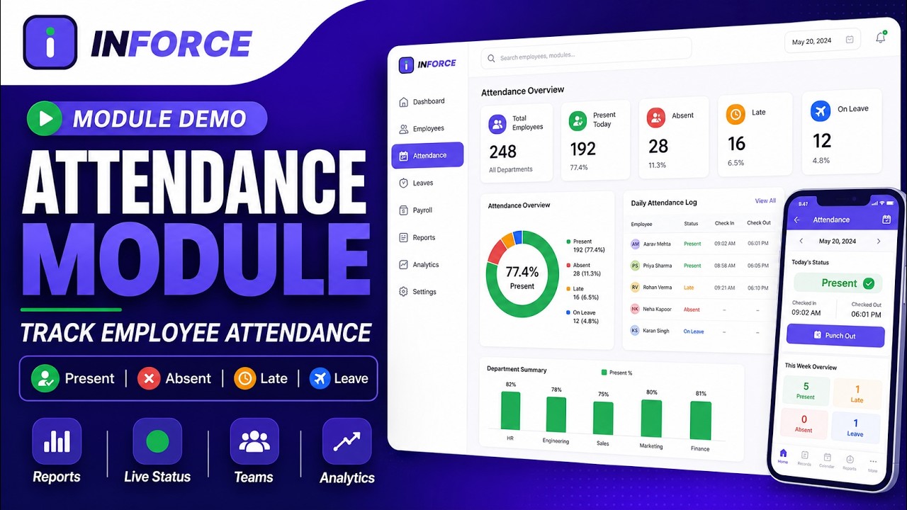 Attendance Management Software Demo | InforceHR HRMS