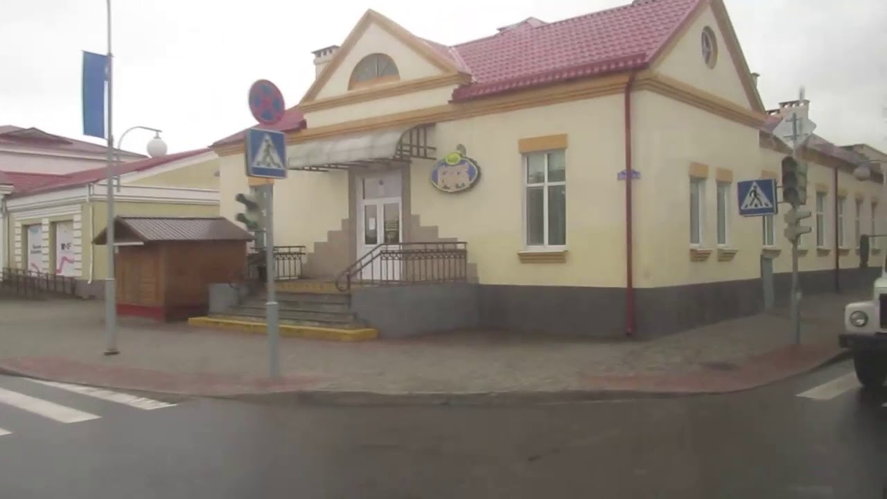 На автобусе по главной улице Щучина