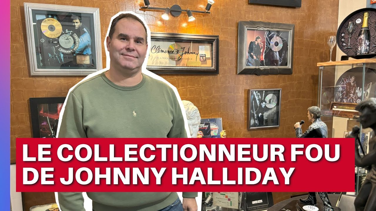 Cédric Leclerc, collectionneur passionné de l'univers de Johnny Hallyday