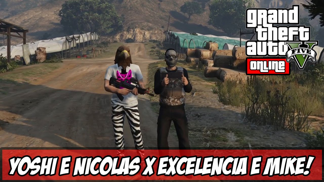 GTA V - Caçadas! YOSHI e NICO x TEXUDO e MIKE! (Ps4)