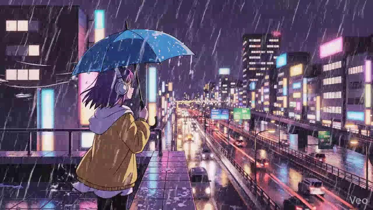 Soft Rain at Night 🌧️ Japanese City Lofi Beats