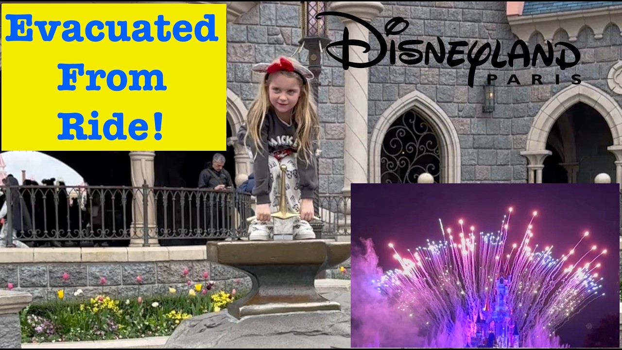 Disneyland Paris EXTRA Vlog  - Getting evacuated from a ride + fireworks