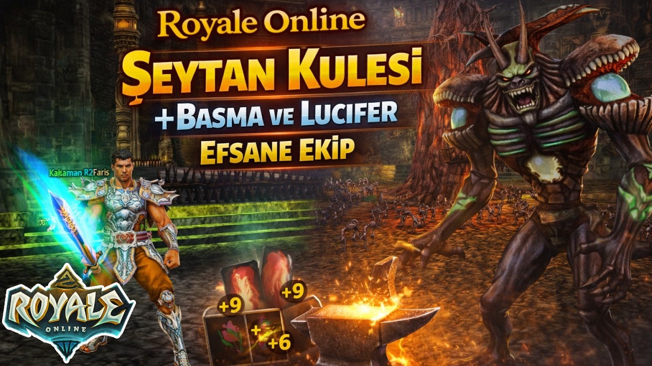 Royale Online TEOS - Şeytan Kulesi +Basma ve Lucifer Efsane Ekiple 🔥#royaleonline #royale2