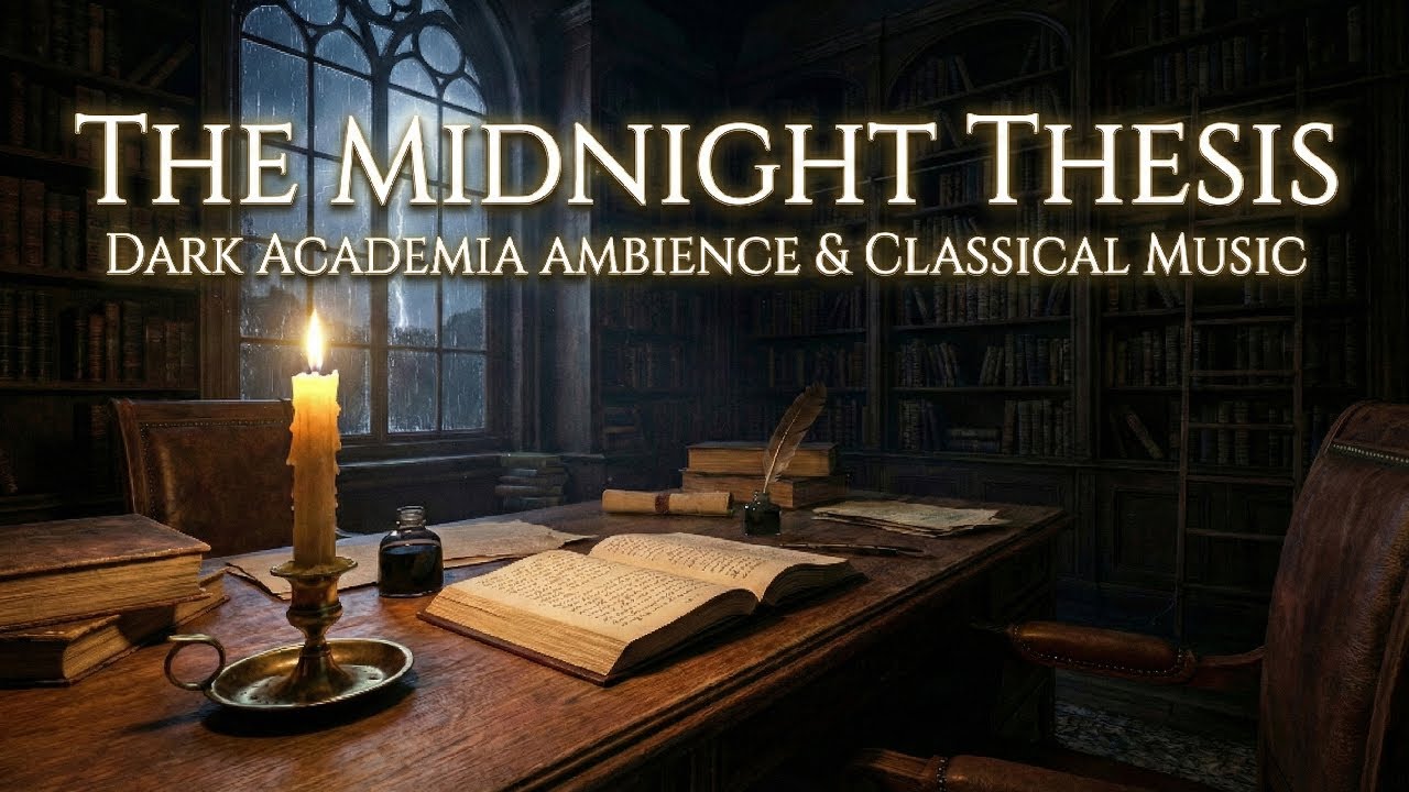 Study in a Secret Library ⛈️ Dark Academia Classical Music | Deep Focus (1 Hour)