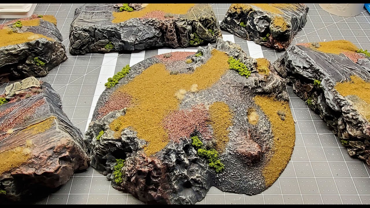 Ancient Volcanic Terrain for Necromunda Ash Waste, Star Wars, wargaming, & scifi roleplaying games.