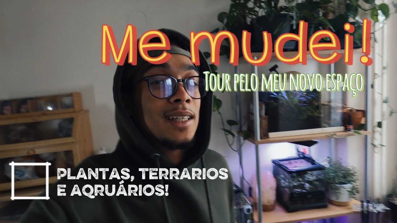 TOUR PELO MEU NOVO ESPAÇO 🌿 | PLANTAS, AQUÁRIOS, TERRÁRIOS E INSETOS