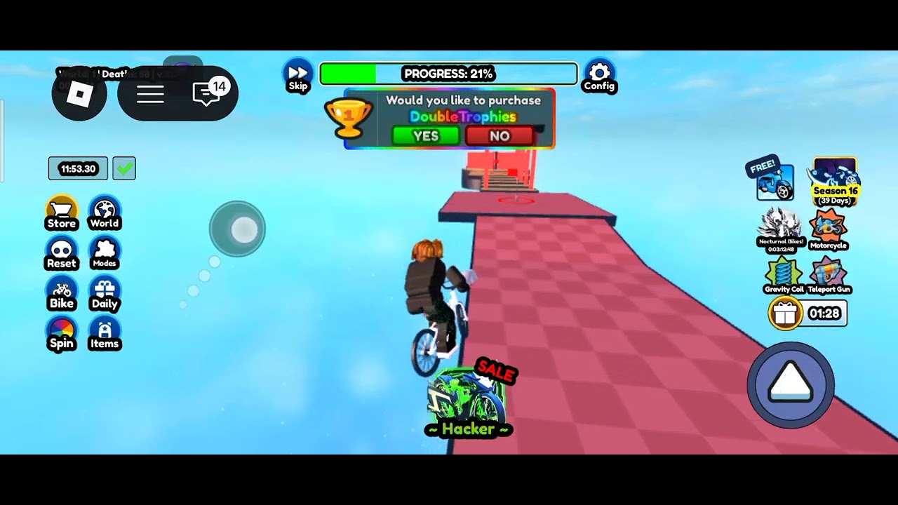 Playing  Roblox 