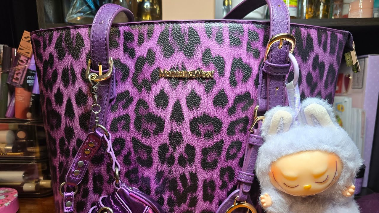Что в моей сумке? 💜🐆 Фиолетовый леопардовый принт, Montana West