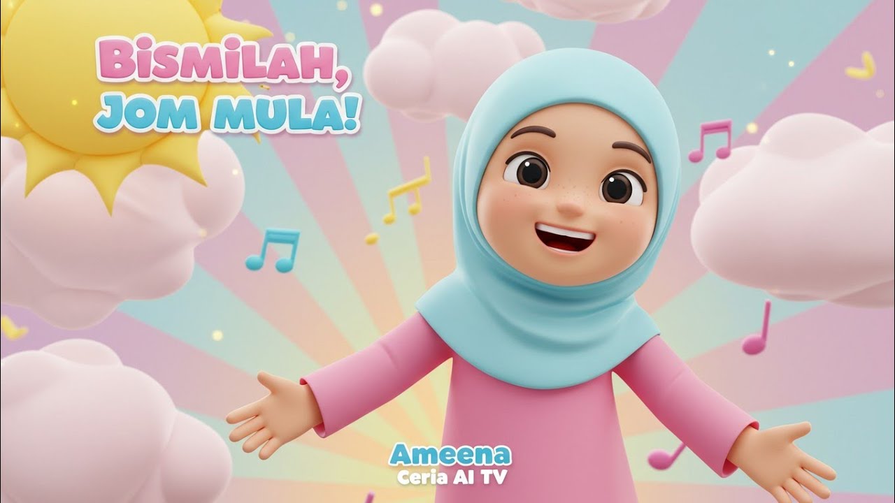 Bismillah, Jom Mula! | Lagu Islamik Kanak-Kanak | Ceria AI TV 