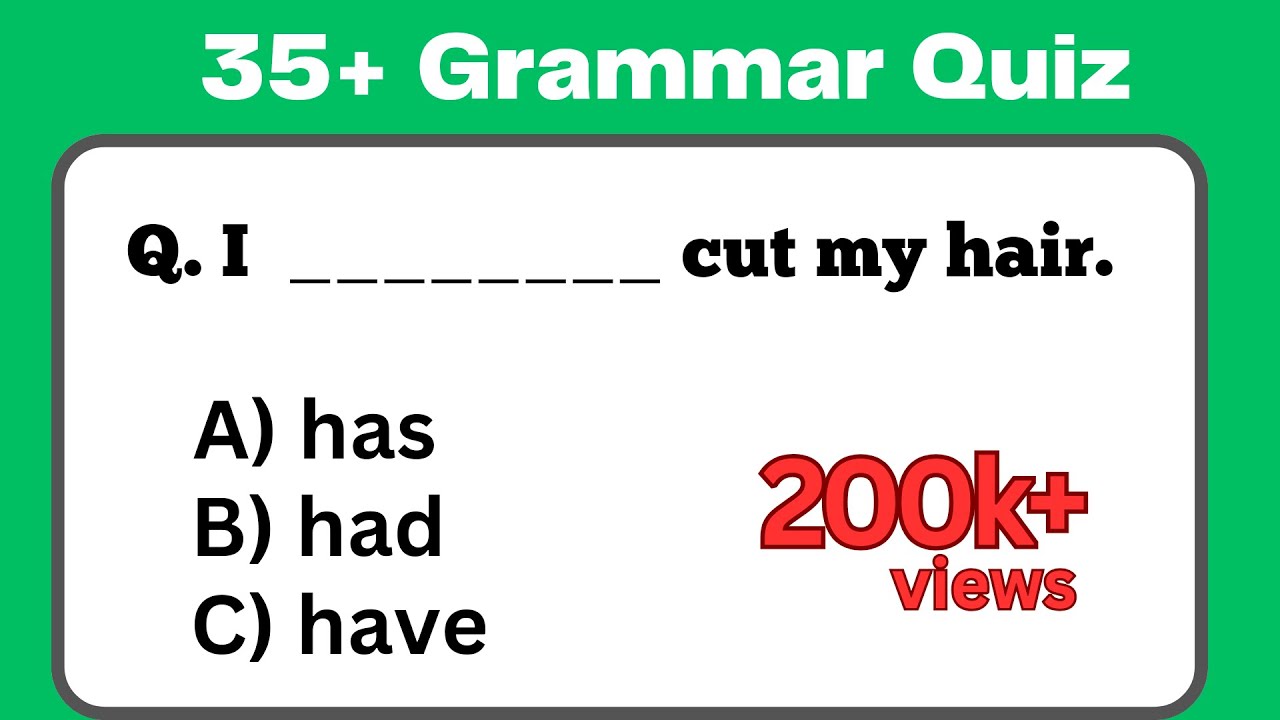 Mixed English Grammar Test l 35+ English Grammar Quiz 💥 #grammarquiz