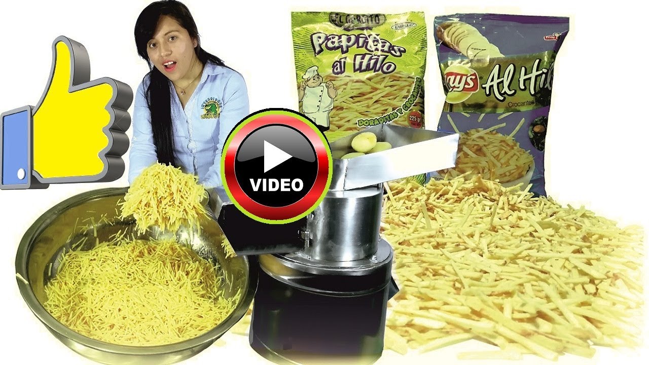 Máquina Para Papas Al Hilo 2019 (O CORTADORA INDUSTRIAL ELÉCTRICA) Para Picar ¿COMO HACER? /Perú