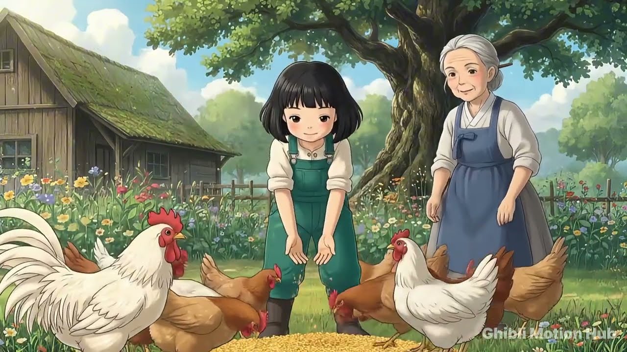Korean Style Harvesting Vegetables, Raising Poultry and Cooking Delicious Food Ghibli Vibe Video