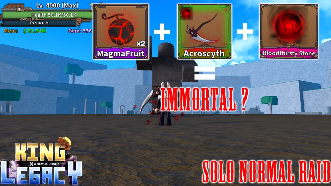 Solo Normal Raid - King Legacy (Full Gameplay)