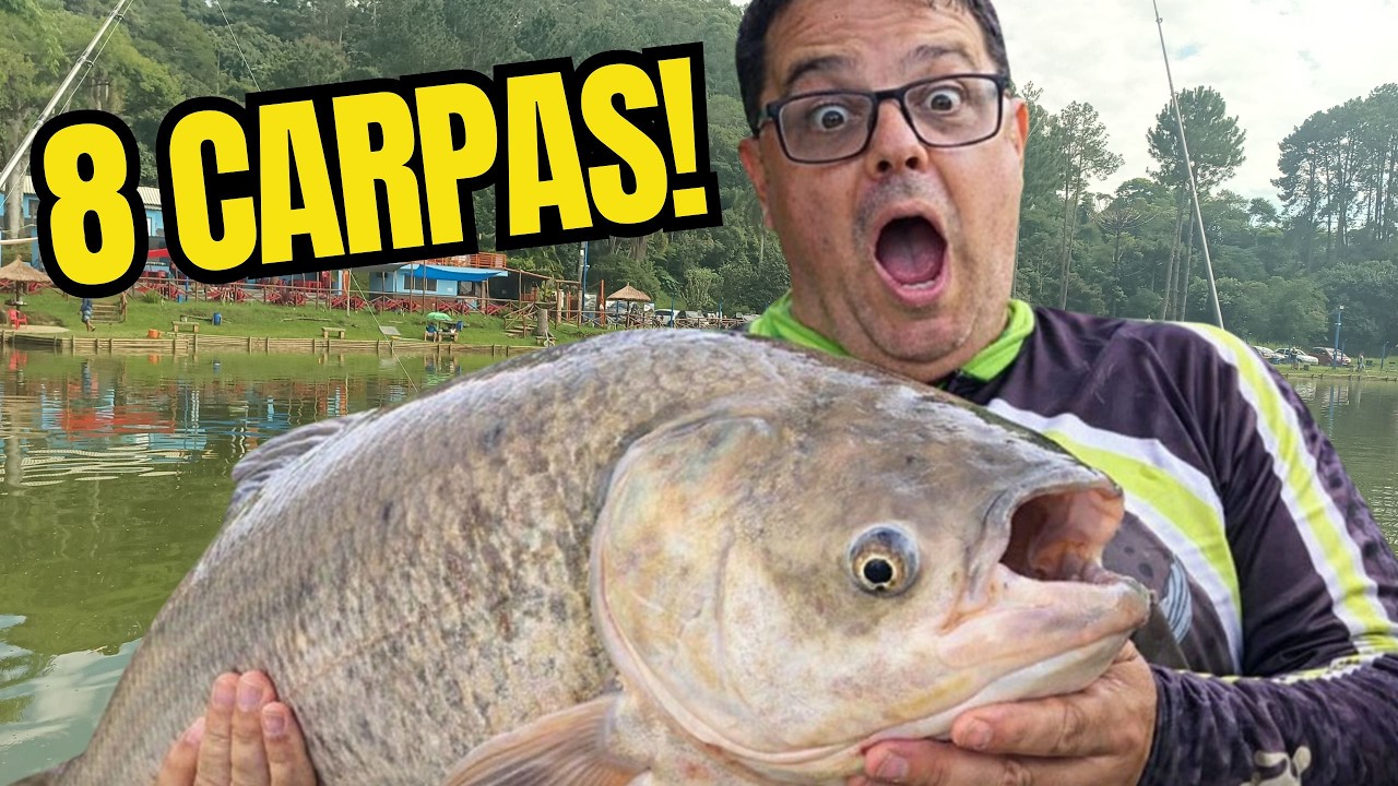 CARPA CABEÇUDA GIGANTE! Pescaria Insana no Pesqueiro Reino Encantado 🎣 | Missão Pescar