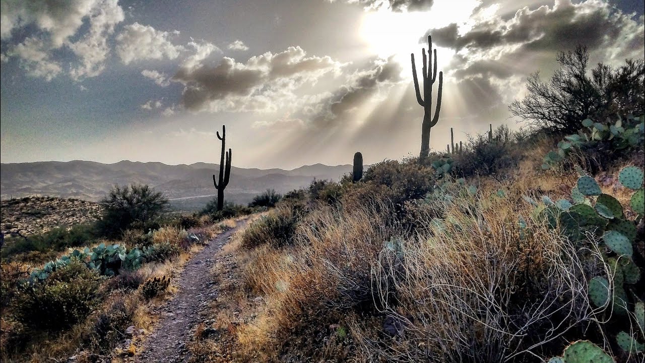 Hiking Bell Pass, Windgate Pass Trail Inspiration Point McDowell Mountain Preserve Pheonix, Arizona