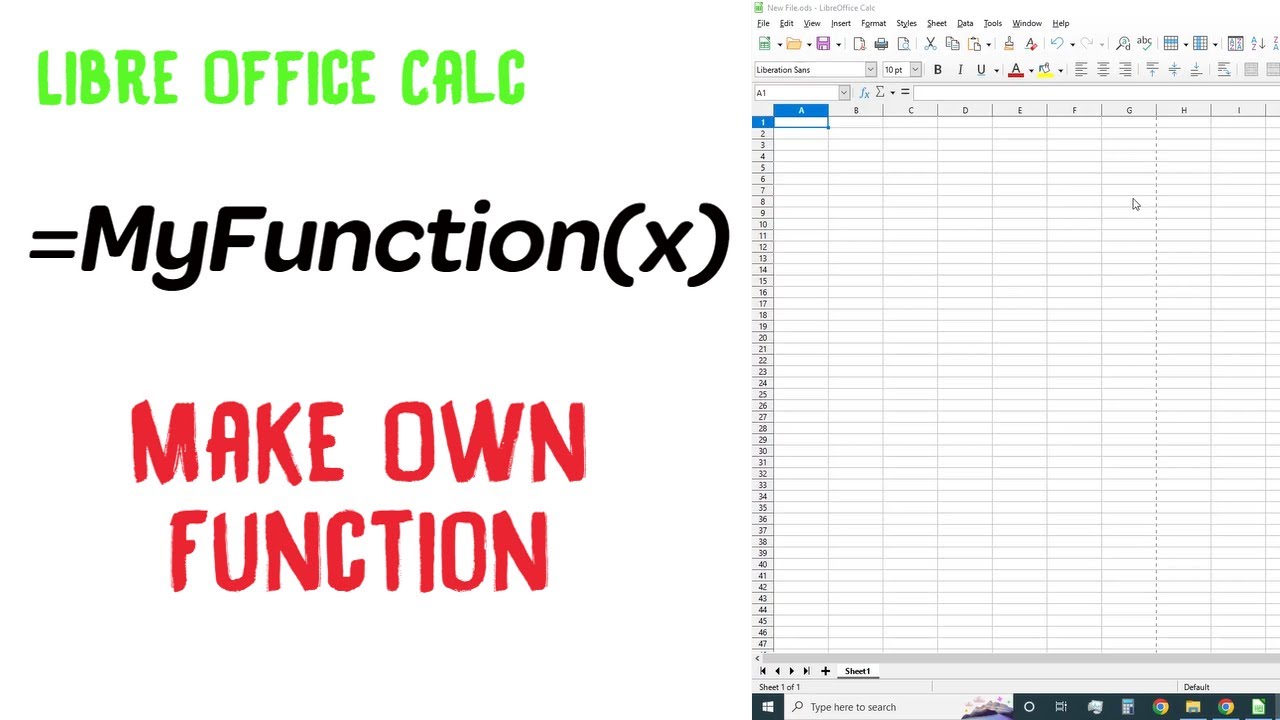 (Часть 1) Создание собственной функции — быстро и просто | Учебное пособие по LibreOffice Calc