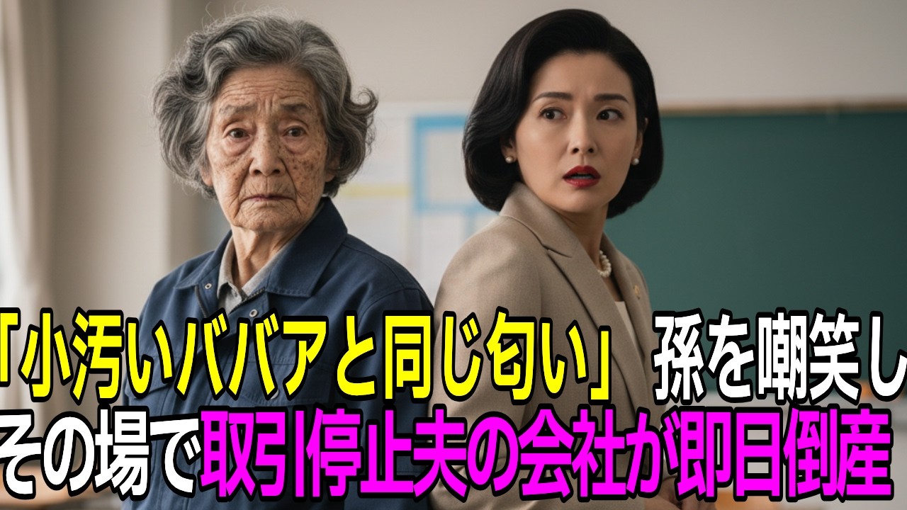 授業参観で清掃員の祖母と孫を底辺扱いしたPTA会長、直後に学園の最大株主と判明し全員が青ざめる展開に【感動する話】【朗読】