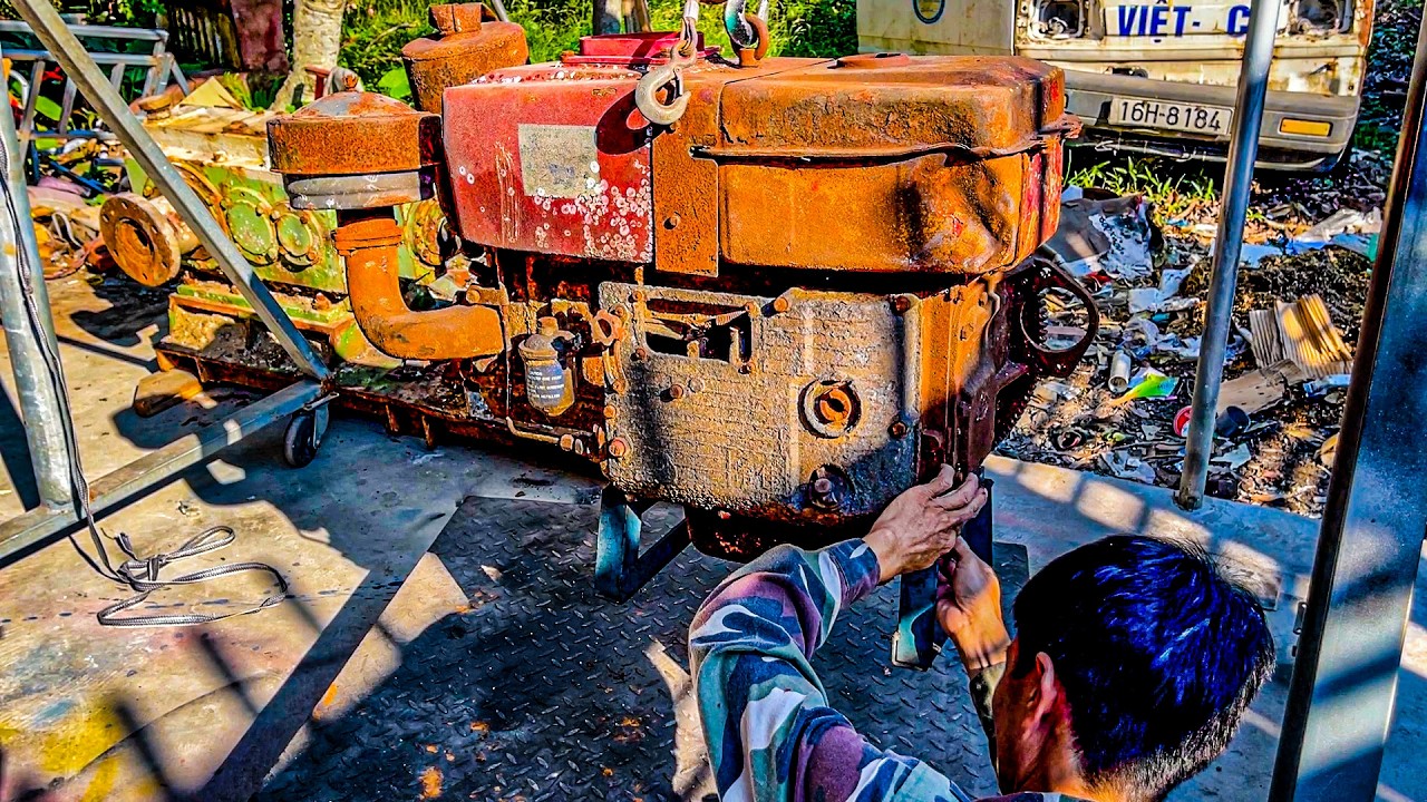 Restoration Of Severely Damaged Marine Engine // Repair Of DIESEL Engine D35 HP