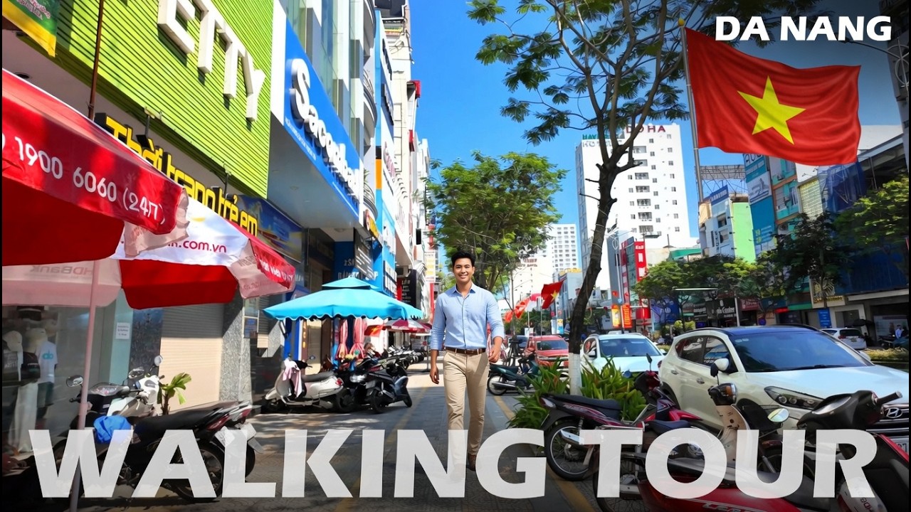 Midday 4km Silent Walk: Dragon Bridge Crossing Da Nang | No Talking 4K ASMR