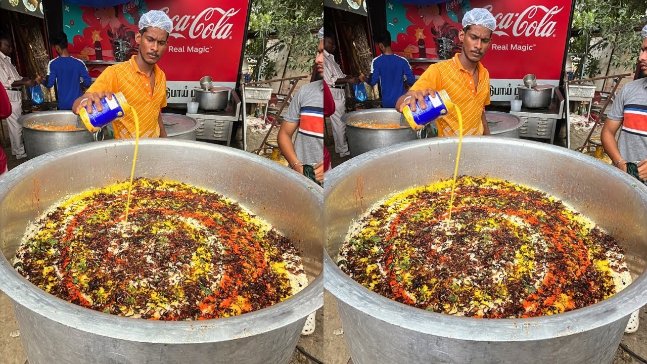 Tasting the Magic of Gundu Bhai Real Hyderabad Biryani #hardworking #biriyani 