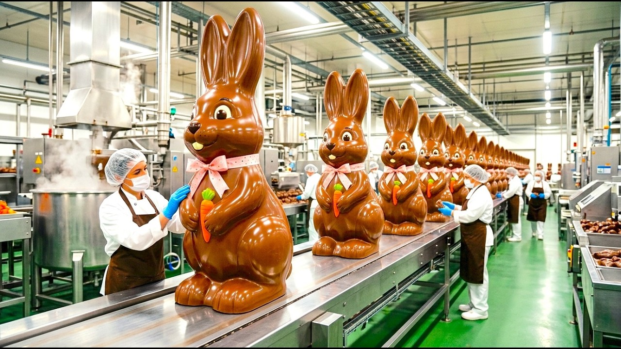 Inside the World's Largest Easter Bunny Factory  From Clay Mold to 2 Million Chocolate Bunnies