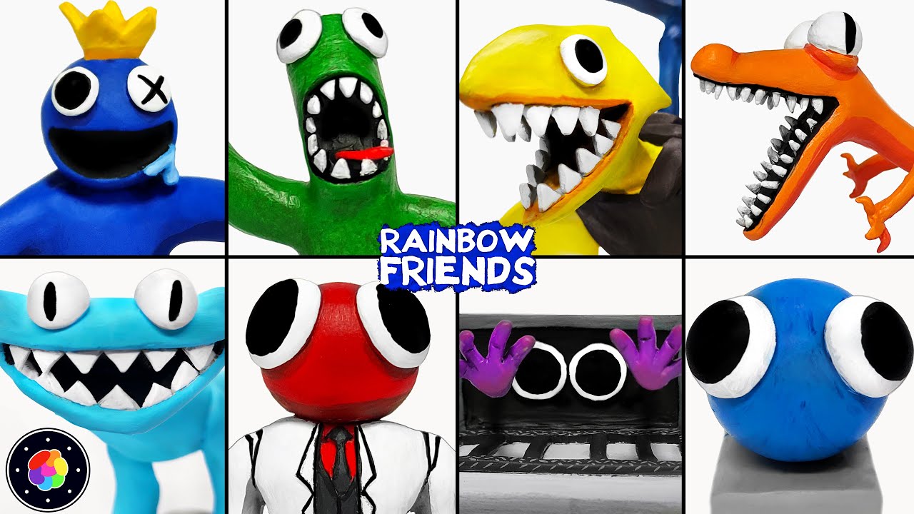 ESCULPIENDO a LOS NUEVOS RAINBOW FRIENDS PRINCIPALES! (Cyan, Yellow y...) Plastilina | PlastiVerse