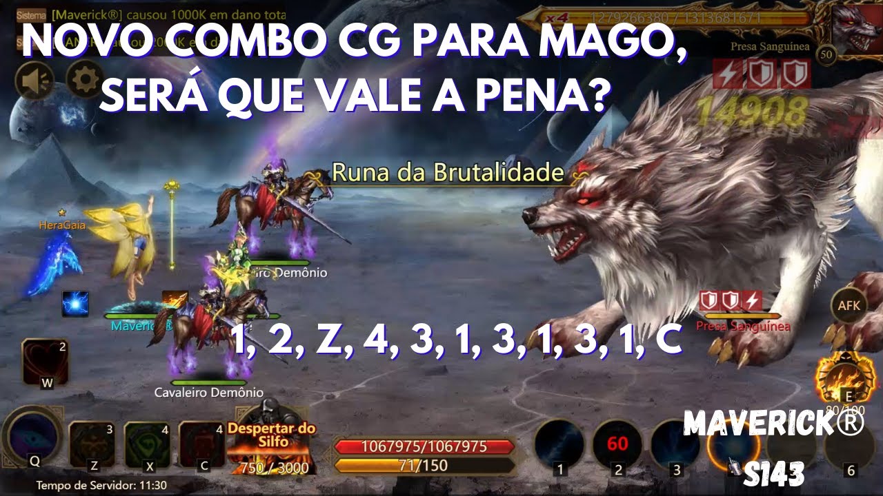 Novo combo para mago no chefão global - Top 1 s143 - Wartune Ultra