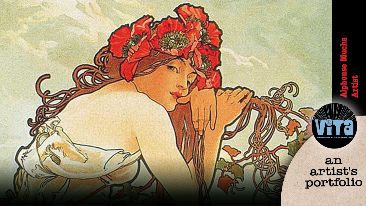 Alphonse Mucha- Art Nouveau artist. So many nudes, you'd think he was the Hef of 1910's.