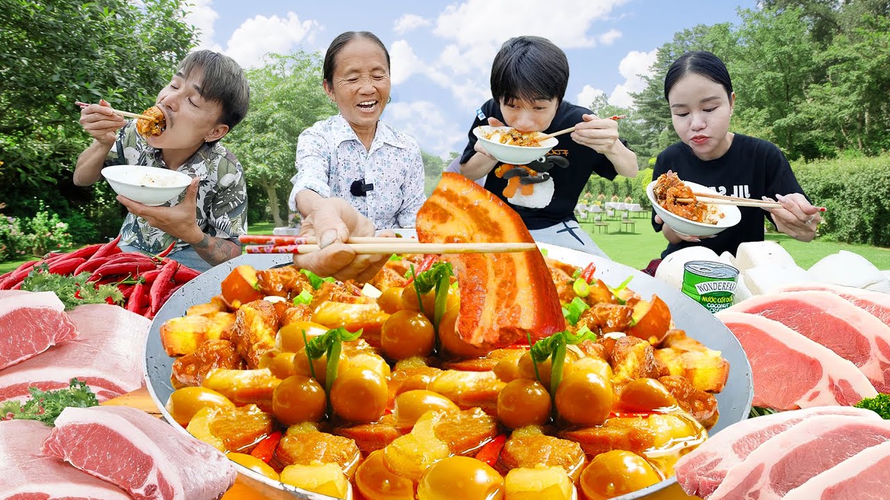 The Biggest Caramelized PORK BELLY Ever – Delicious Feast for Everyone | Tan Grandma Vlog