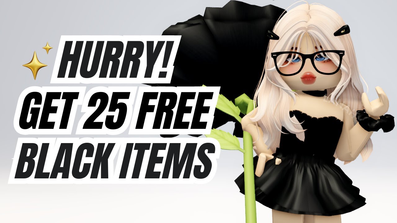 Получите 25 БЕСПЛАТНЫХ предметов Roblox Black ПРЯМО СЕЙЧАС! 🖤✨
