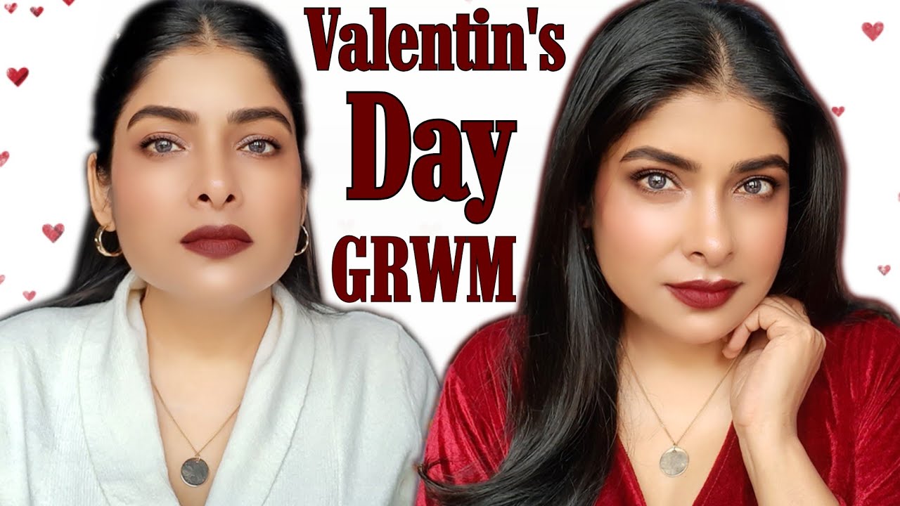 Valentine's Day GRWM | Step By Step Simple Makeup Tutorial For Beginners | Antima Dubey [Samaa]