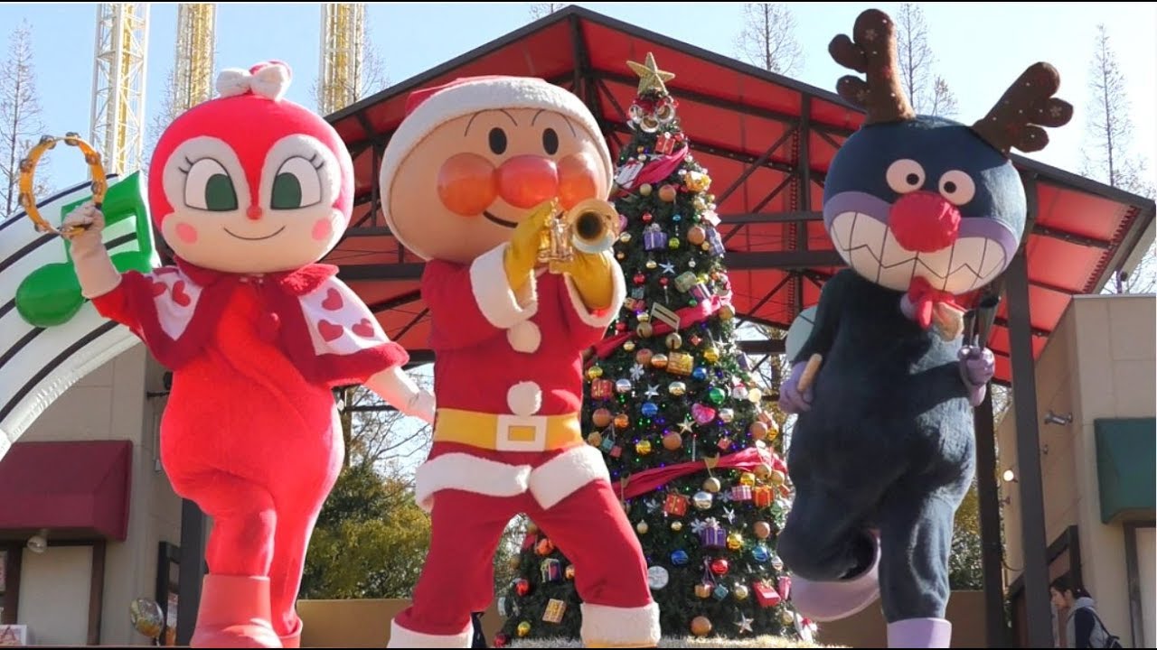 アンパンマンショー 【アンパンマンのクリスマスショー! サンタのアンパンマン登場】 ばいきんまんとドキンちゃんかわいい♪ カレーパンマンはお休み 最前列高画質 Anpanman kidsshow