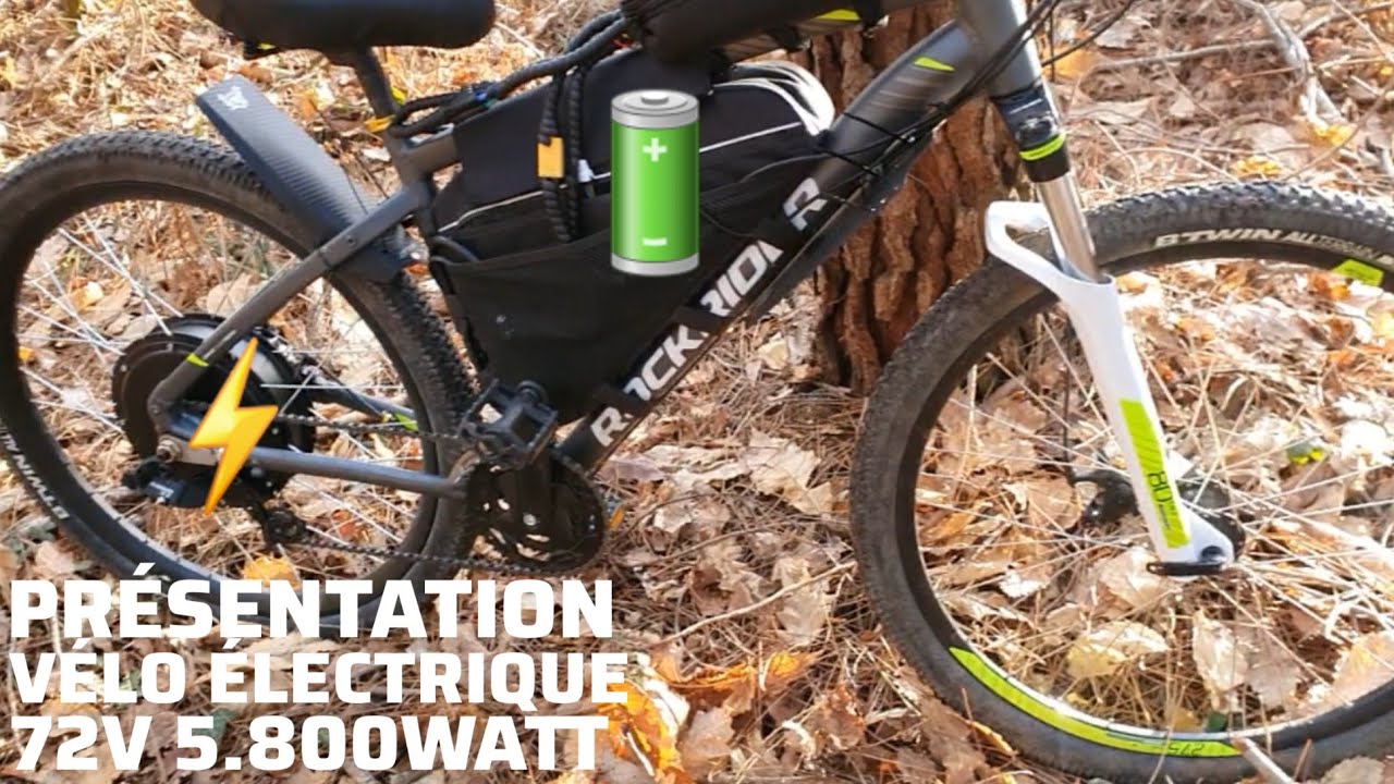 présentation de mon vélo électrique 72V 5.800 watt (ebike 72v 5000w)