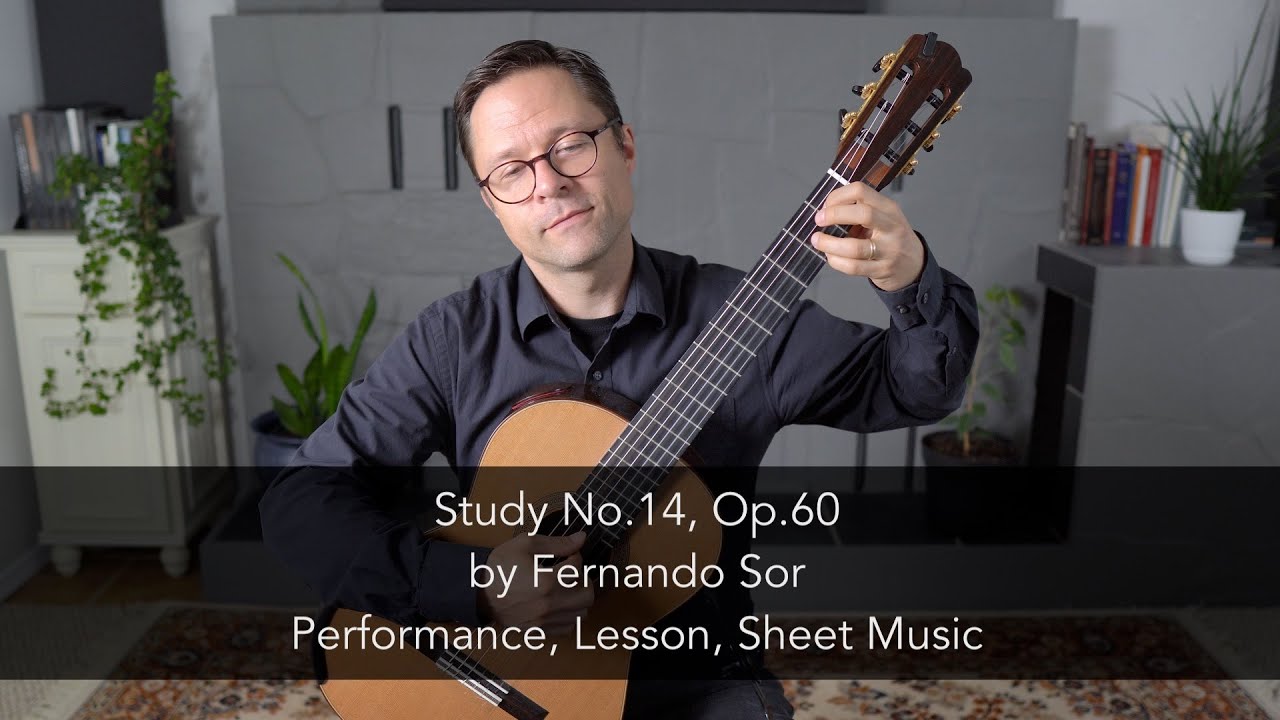 Study No.14, Op.60 by Fernando Sor and Lesson for Classical Guitar