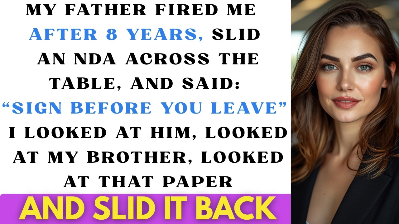 My Father Fired Me From The Company I Built For 8 Years, Slid An NDA Across The Table...