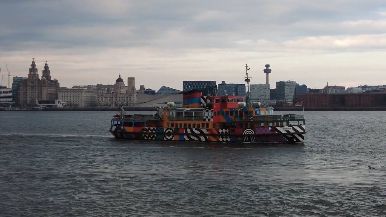Birkenhead walk in town and the river Mersey dock area - United Kingdom - May 2022