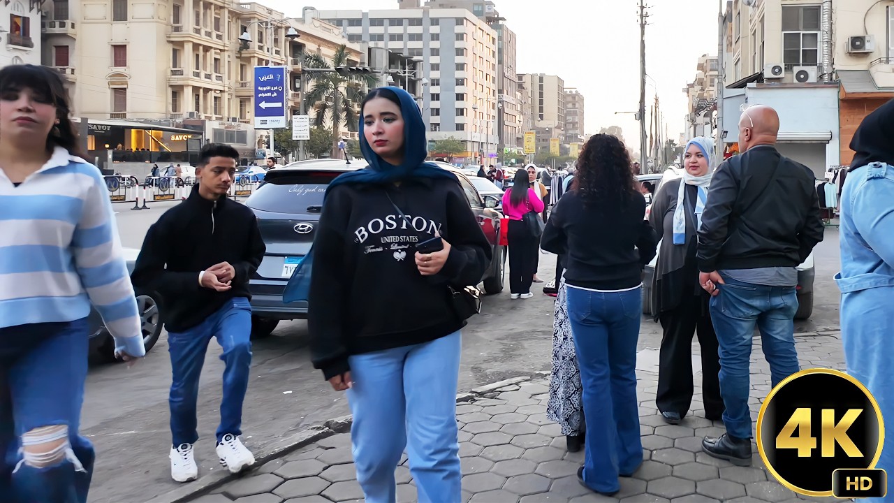 القاهرة القديمة وشوارعها وسط الناس والأسواق منطقة روكسي | جولة سير