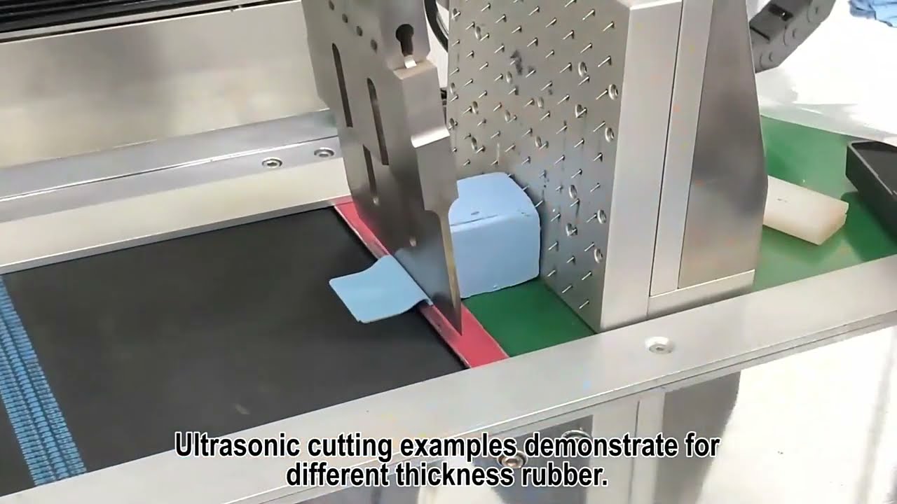 Ultrasonic cutting rubber before vulcanization / automatic ultrasonic rubber cutter system
