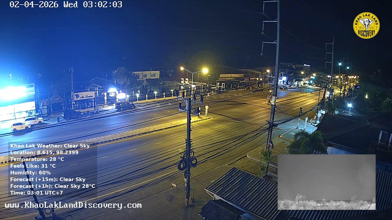 🔴 Khao Lak Webcam - Phang Nga, Thailand 🇹🇭 04-Feb-2026 