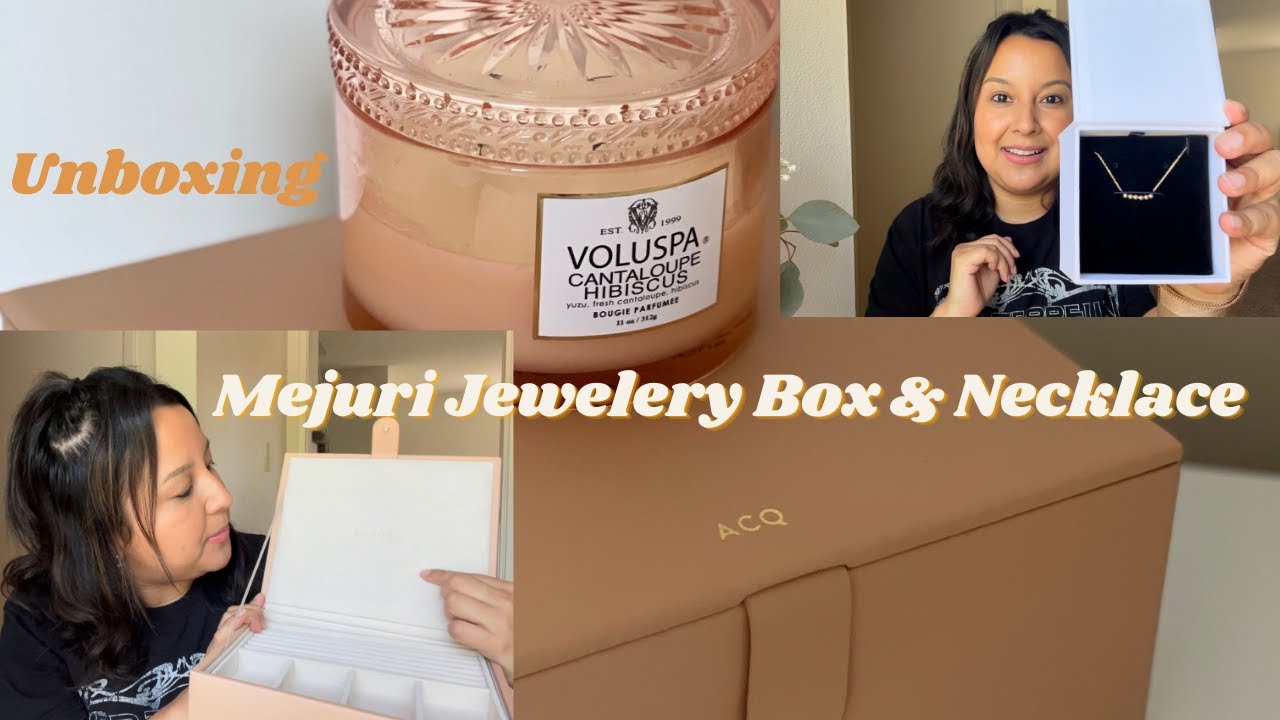 Unboxing the Mejuri Jewelry Box and Bold Spheres Necklace | Jewelry Organization #mejuri #jewelry