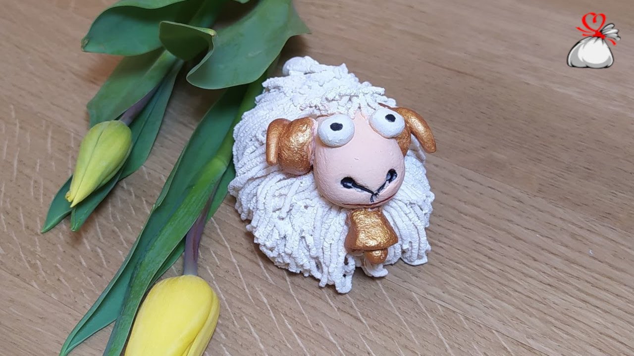 Baranek z masy solnej - Jak zrobić baranka z masy solnej - Wielkanocny baranek z masy solnej 🐏