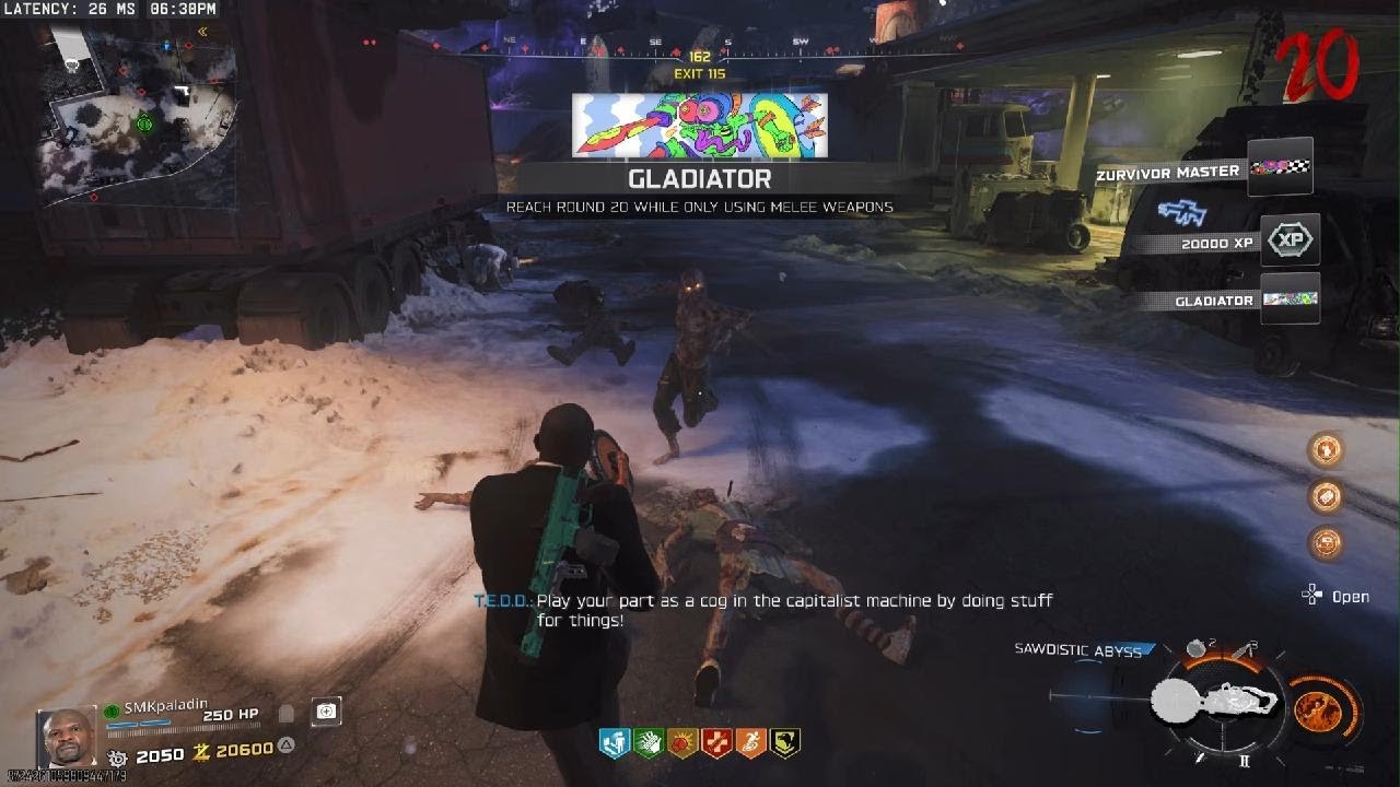 BO7 Zombies - Gladiator Calling Card (/w Fireworks wpn mod)