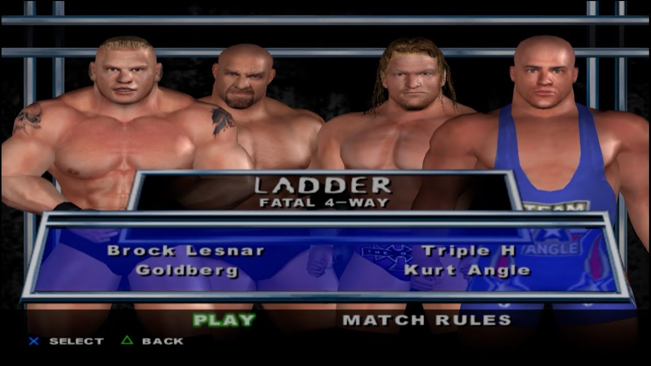 WWE SmackDown! Here Comes the Pain - Brock Lesnar,Goldberg,Triple H,Kurt Angle (LADDER)