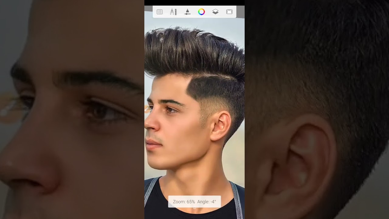 Autodesk Sketchbook Hair Editing | Hair Editing In Autodesk Sketchbook #shorts