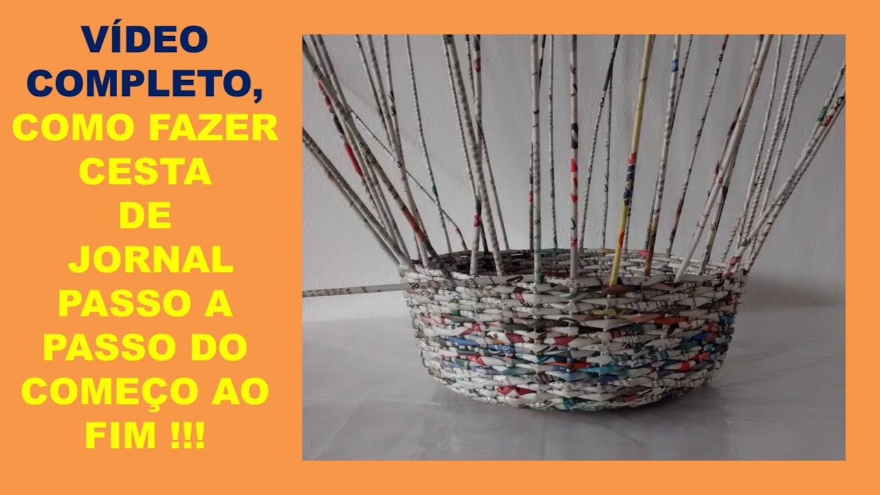 COMO FAZER CESTA DE JORNAL DO COMEÇO AO FIM