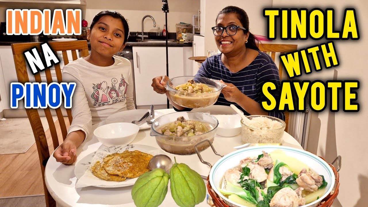 Ang Saya nilang pakainin ng Lutong Pinoy.1st time to eat Tinola with Sayote. Kakatuwa ang Reaction 
