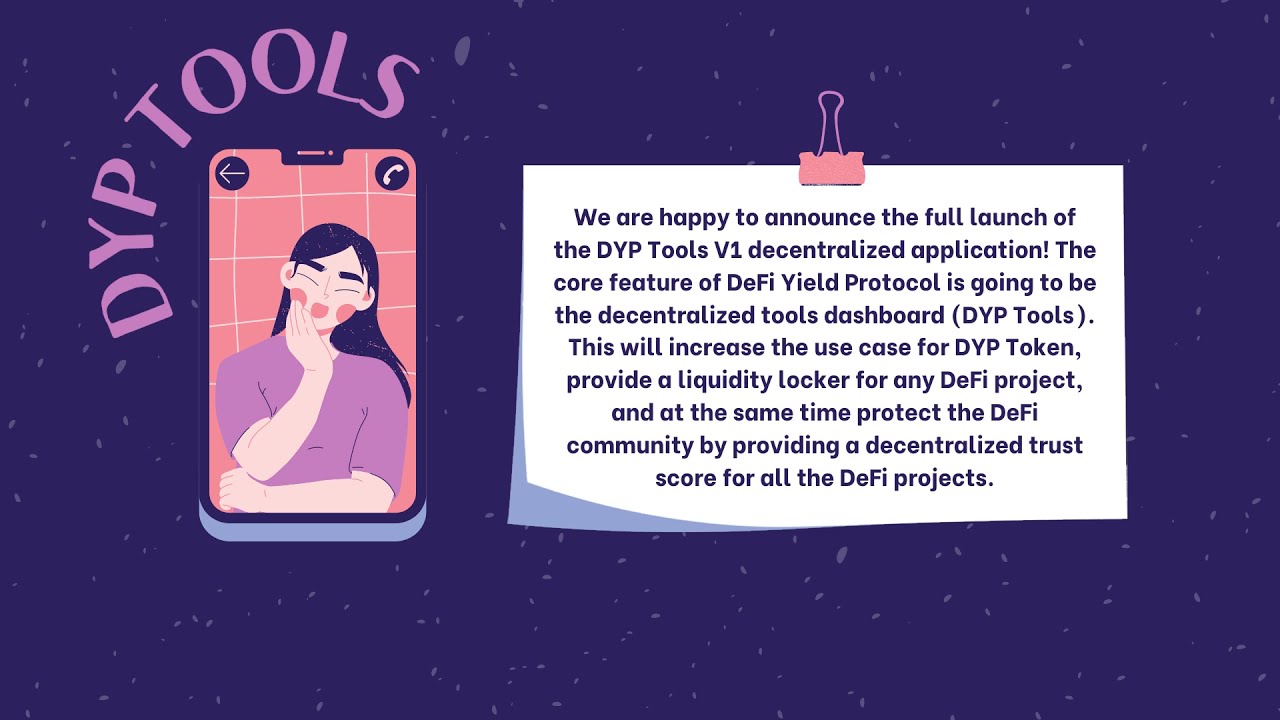 DeFi Yield Protocol DYP Tools V1 Launch #DYPTools Features