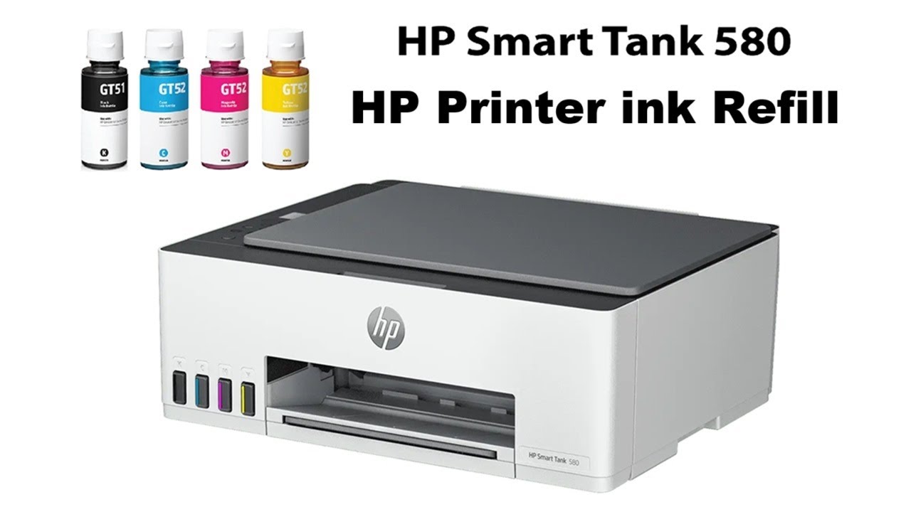 How to refill ink hp smart tank 580
