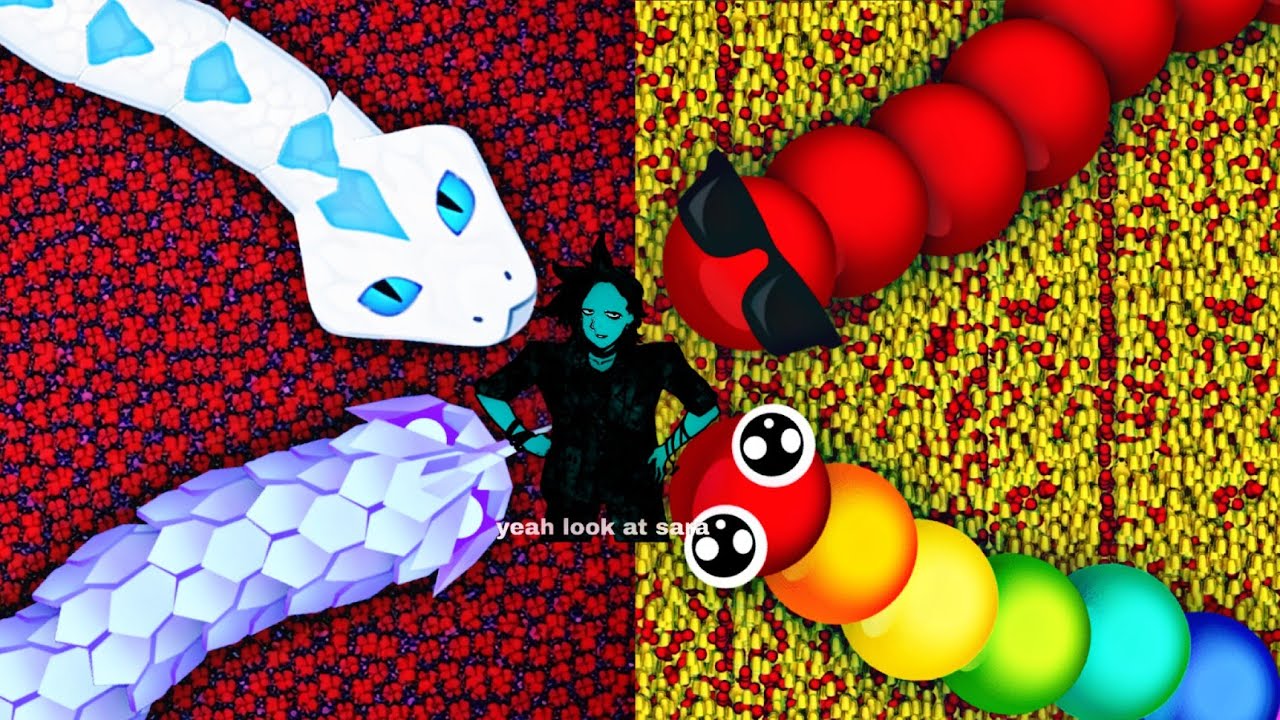 Snake Io 🐍 Snawbal Vs Rainbow 🌈 + Multi Snake Snake Epic SnakeIo Gameplay #2