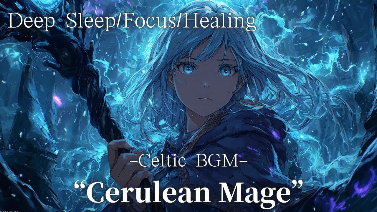 【Chill BGM】“Cerulean Mage”– A Witch’s Tale with Celtic Music for Deep sleep, Focus, Healing Relax